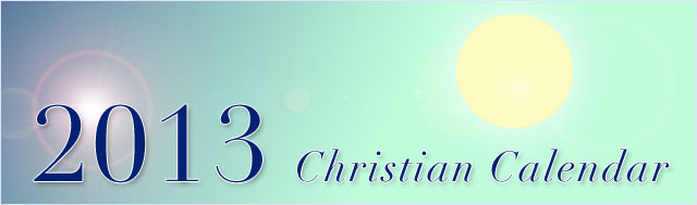 2013 Christian Calendar